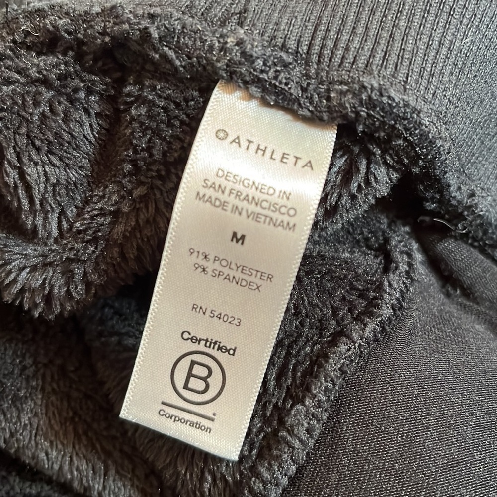 ATHLETA Double Cozy Karma Black Loungewear Jogger Sweatpants - Picture 14 of 15